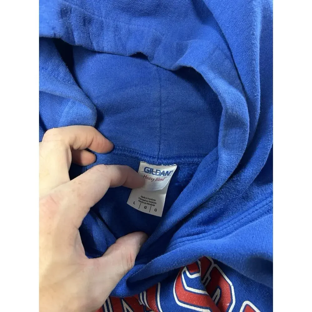 Chicago Cubs World Series Champions Hoodie Men’s Large Blue Pullover Sweatshirt